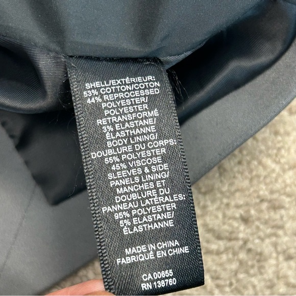 RW&CO womens gray suiting stretch lining blazer single breasted Sz 10 - Picture 8 of 10